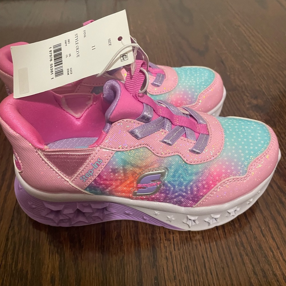 Skechers Kids' Rainbow and Pink Sneakers